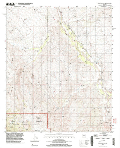 United States Geological Survey Soza Canyon, AZ (1996, 24000-Scale) digital map