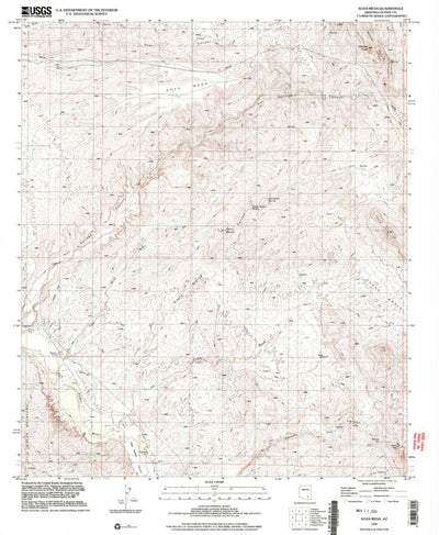 United States Geological Survey Soza Mesa, AZ (1996, 24000-Scale) digital map