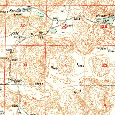 United States Geological Survey Spade Ranch, NE (1950, 62500-Scale) digital map
