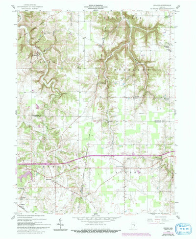 United States Geological Survey Spades, IN (1958, 24000-Scale) digital map