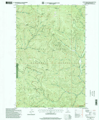 United States Geological Survey Spades Mountain, ID (1996, 24000-Scale) digital map