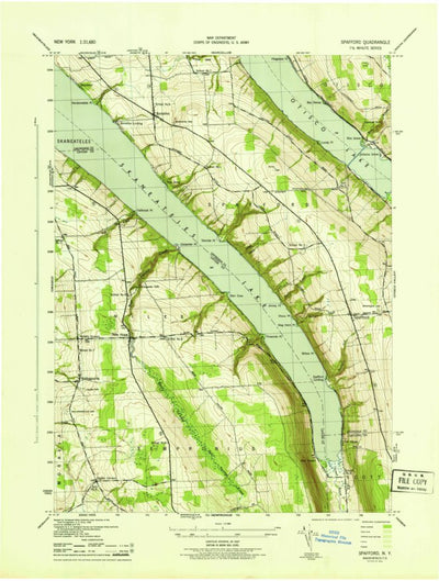 United States Geological Survey Spafford, NY (1943, 31680-Scale) digital map