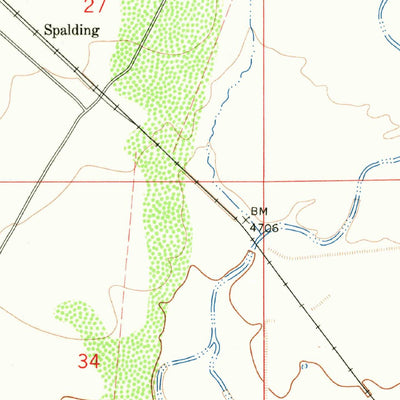 United States Geological Survey Spalding, NM (1964, 24000-Scale) digital map