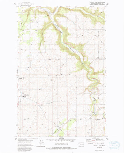 United States Geological Survey Spangle East, WA (1981, 24000-Scale) digital map