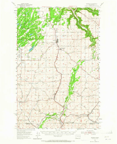 United States Geological Survey Spangle, WA (1954, 62500-Scale) digital map