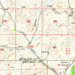United States Geological Survey Spangle, WA (1954, 62500-Scale) digital map