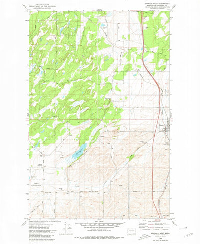 United States Geological Survey Spangle West, WA (1980, 24000-Scale) digital map