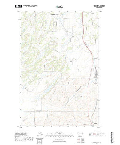 United States Geological Survey Spangle West, WA (2020, 24000-Scale) digital map