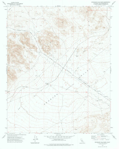 United States Geological Survey Spangler Hills East, CA (1973, 24000-Scale) digital map