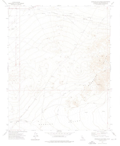 United States Geological Survey Spangler Hills West, CA (1973, 24000-Scale) digital map