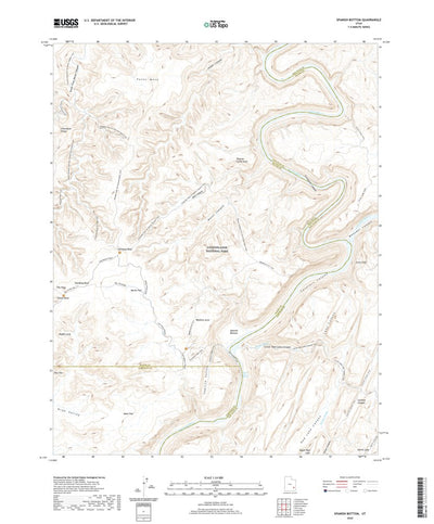 United States Geological Survey Spanish Bottom, UT (2020, 24000-Scale) digital map