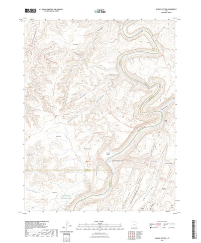 United States Geological Survey Spanish Bottom, UT (2023, 24000-Scale) digital map