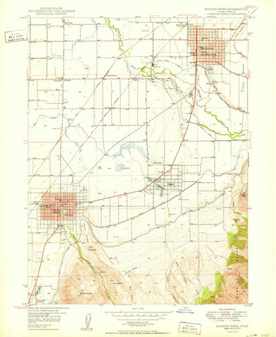United States Geological Survey Spanish Fork, UT (1950, 24000-Scale) digital map