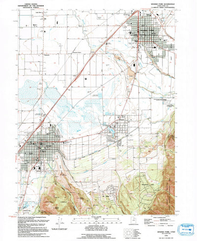 United States Geological Survey Spanish Fork, UT (1994, 24000-Scale) digital map