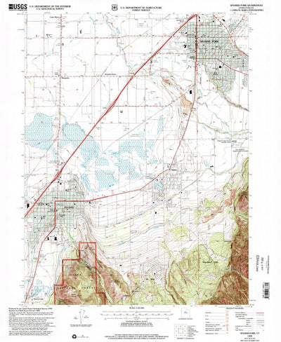 United States Geological Survey Spanish Fork, UT (1998, 24000-Scale) digital map