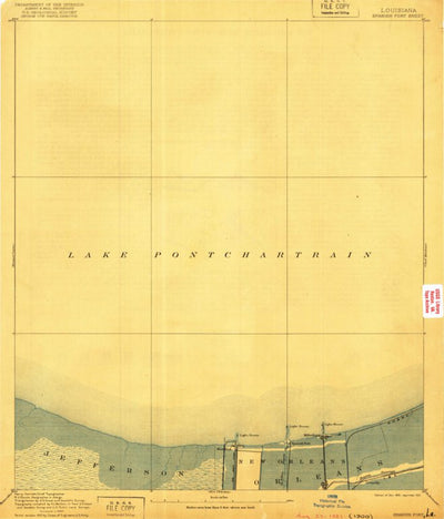 United States Geological Survey Spanish Fort, LA (1891, 62500-Scale) digital map