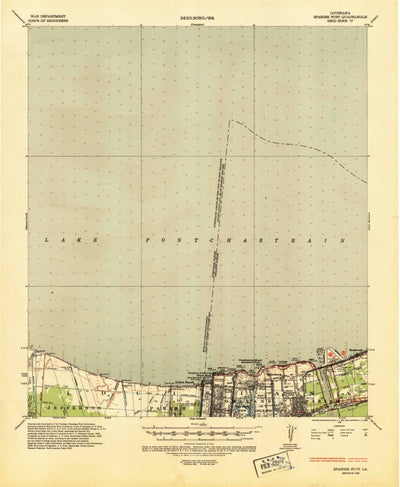 United States Geological Survey Spanish Fort, LA (1936, 62500-Scale) digital map