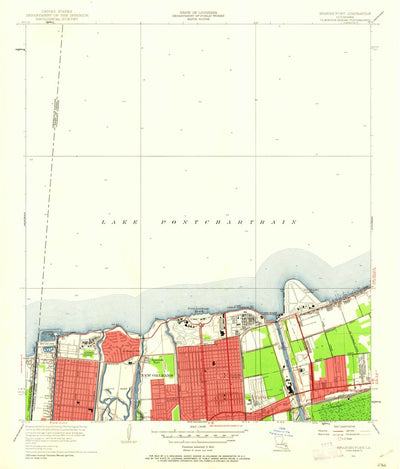 United States Geological Survey Spanish Fort, LA (1951, 24000-Scale) digital map