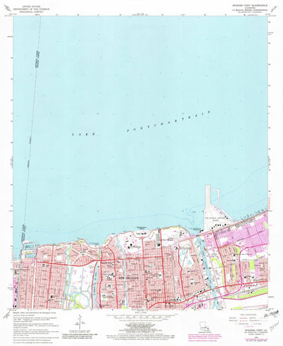 United States Geological Survey Spanish Fort, LA (1965, 24000-Scale) digital map