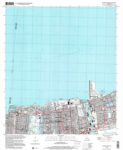 United States Geological Survey Spanish Fort, LA (1999, 24000-Scale) digital map