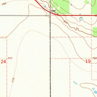 United States Geological Survey Spanish Fort, TX-OK (1968, 24000-Scale) digital map