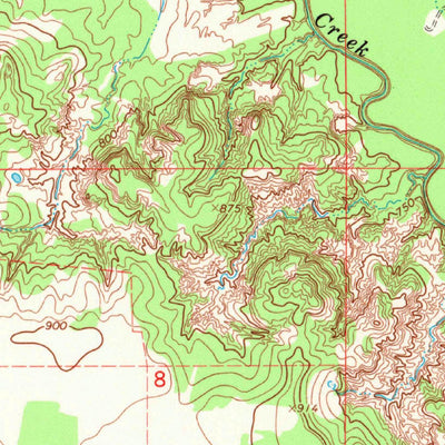 United States Geological Survey Spanish Fort, TX-OK (1968, 24000-Scale) digital map
