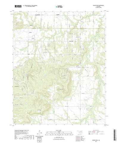 United States Geological Survey Spanish Peak, OK (2022, 24000-Scale) digital map