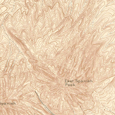 United States Geological Survey Spanish Peaks, CO (1893, 125000-Scale) digital map