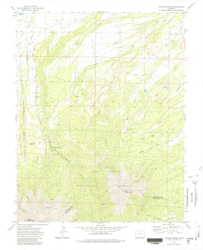 United States Geological Survey Spanish Peaks, CO (1971, 24000-Scale) digital map