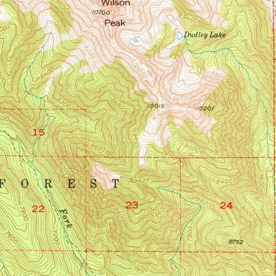 United States Geological Survey Spanish Peaks, MT (1950, 62500-Scale) digital map