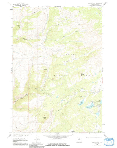 United States Geological Survey Spanish Point, WY (1960, 24000-Scale) digital map