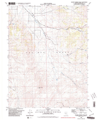 United States Geological Survey Spanish Springs Peak, NV (1980, 24000-Scale) digital map