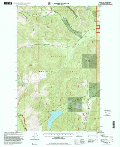 United States Geological Survey Spar Lake, MT (1997, 24000-Scale) digital map