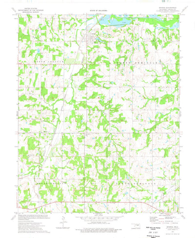 United States Geological Survey Sparks, OK (1974, 24000-Scale) digital map
