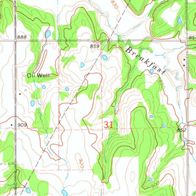 United States Geological Survey Sparks, OK (1974, 24000-Scale) digital map