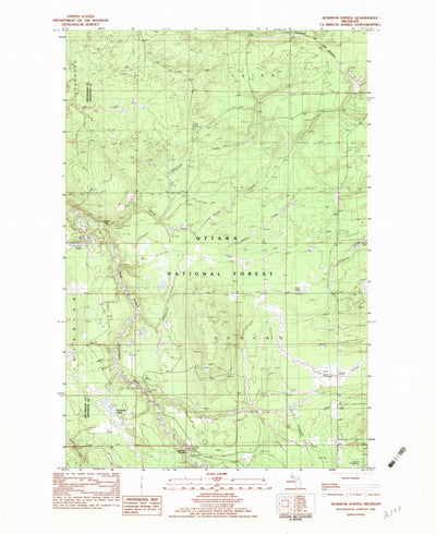 United States Geological Survey Sparrow Rapids, MI (1982, 25000-Scale) digital map