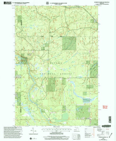 United States Geological Survey Sparrow Rapids, MI (1999, 24000-Scale) digital map