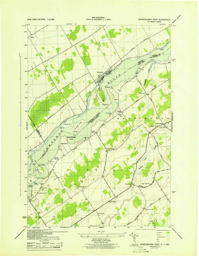 United States Geological Survey Sparrowhawk Point, NY (1943, 31680-Scale) digital map
