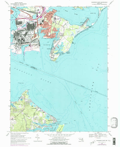 United States Geological Survey Sparrows Point, MD (1969, 24000-Scale) digital map