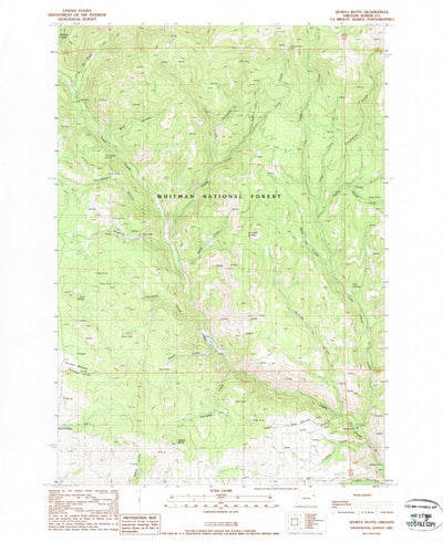 United States Geological Survey Sparta Butte, OR (1988, 24000-Scale) digital map