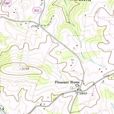 United States Geological Survey Sparta East, NC-VA (1966, 24000-Scale) digital map