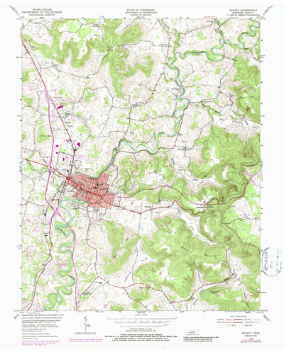 United States Geological Survey Sparta, TN (1954, 24000-Scale) digital map