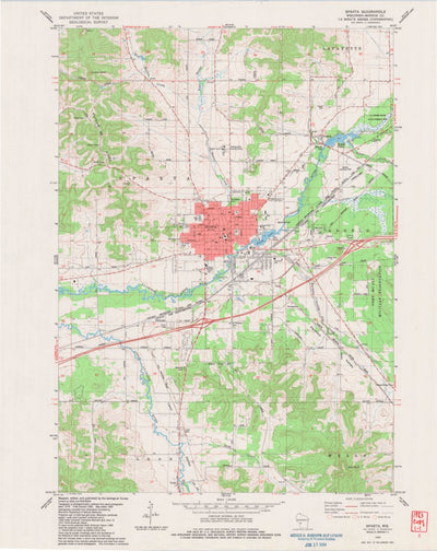 United States Geological Survey Sparta, WI (1983, 24000-Scale) digital map