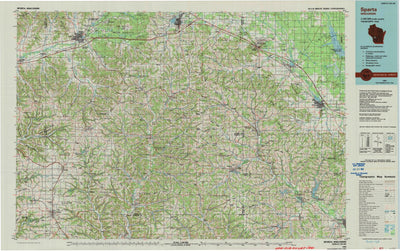 United States Geological Survey Sparta, WI (1985, 100000-Scale) digital map