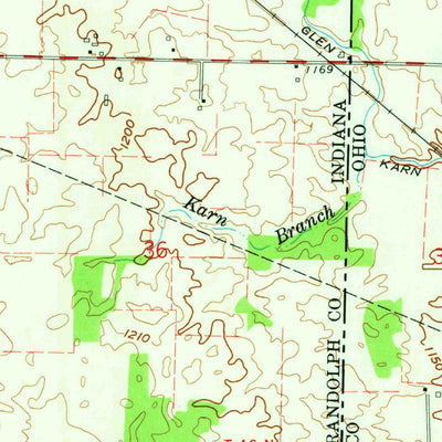 United States Geological Survey Spartanburg, IN-OH (1960, 24000-Scale) digital map