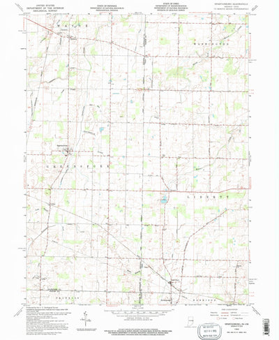 United States Geological Survey Spartanburg, IN-OH (1992, 24000-Scale) digital map