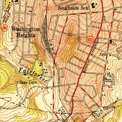 United States Geological Survey Spartanburg, SC (1949, 24000-Scale) digital map