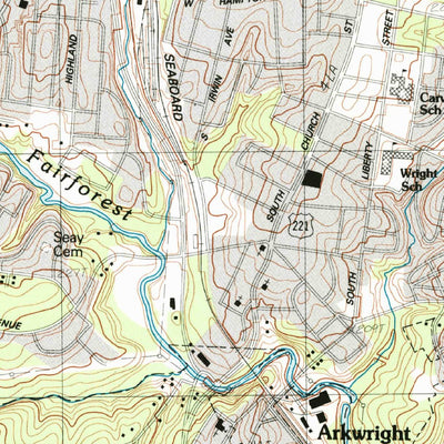 United States Geological Survey Spartanburg, SC (1983, 24000-Scale) digital map