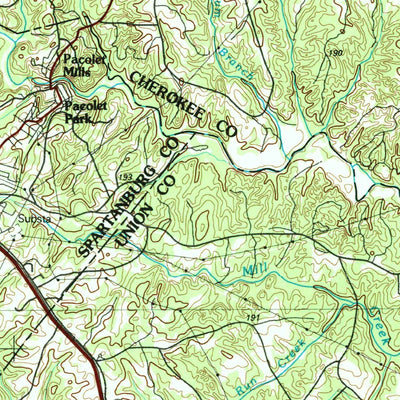 United States Geological Survey Spartanburg, SC (1986, 100000-Scale) digital map
