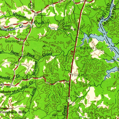 United States Geological Survey Spartanburg, SC-NC (1960, 250000-Scale) digital map